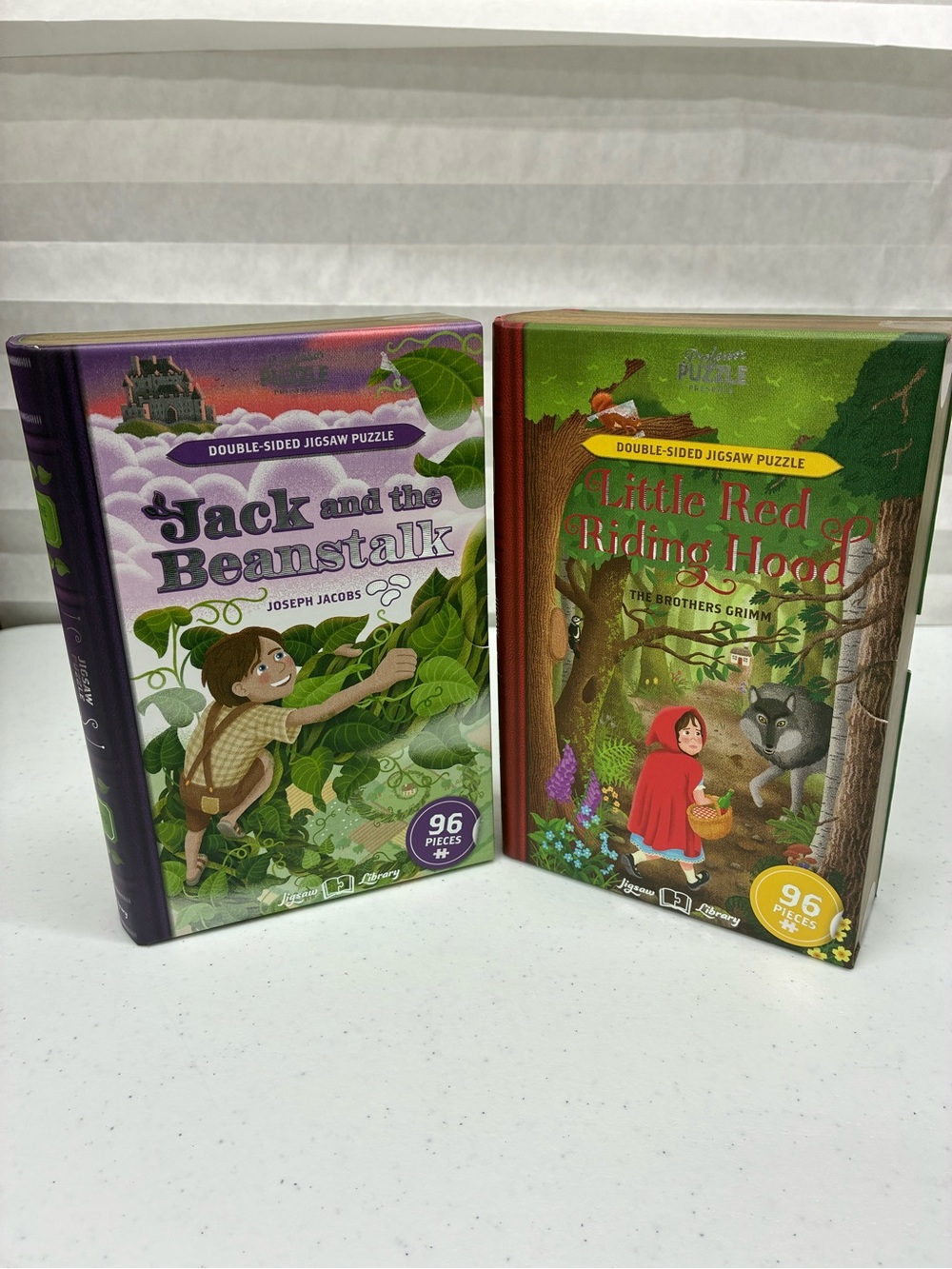 Professor puzzle jigsaw double sided Jack & the beanstalk Little Red riding hood